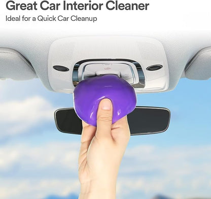 PULIDIKI Car Cleaning Gel Cleaning Putty Car Detailing Kit Car Interior Cleaner Car Slime Cleaner Dust Cleaning Supplies Car Accessories Car Gifts for Men Women Purple (2Pack)