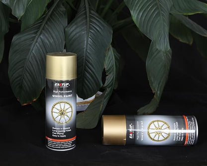 EASTUP Premium Pale Green Gold Metallic Acrylic Enamel Wheel Paint - Brilliant Finish, High Durability, Fade-resistant, Quick Drying Rim Coating Spray Paint
