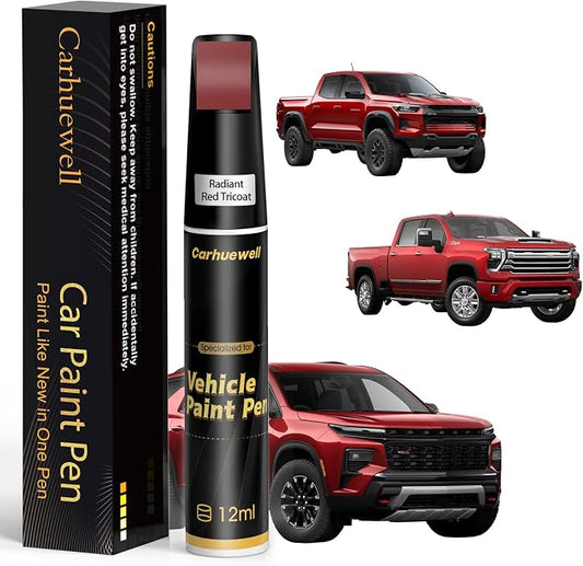 Radiant Red Tricoat(GNT/WA170H) Touch Up Paint for Chevrolet, Car Paint Pen Scratch Repair Two-In-One Touch Up Paint, Exact Color Match for Chevrolet Automotive Scratch Remover for Deep Scratches
