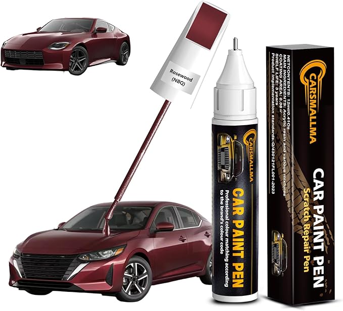NBQ Rosewood Car Touch Up Paint for Nissan, Color Accurate Car Paint Scratch Repair Pen Kit Quick & Easy Fix Vehicle Chips and Automotive Nicks Scuff