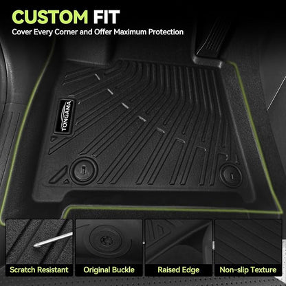 Tongama-Floor Mats for 2010-2013 Kia Soul, All Weather TPE Floor Liners and Trunk Mat and Backrest Mats Protectors for Kia Soul Waterproof Interior Accessories