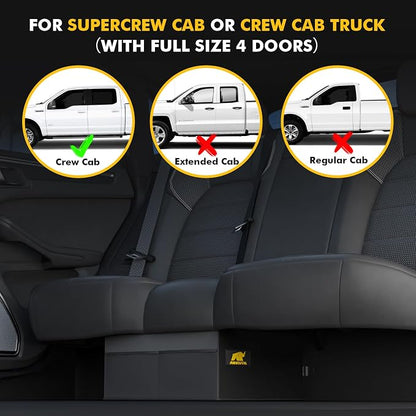 MIKKUPPA Truck Under Seat Storage - Replacement for 2015-2024 Ford F150 F250 F350, for 2 Compartments for Bench Seat Truck Tool Box Organizer Underseat Storage Bag