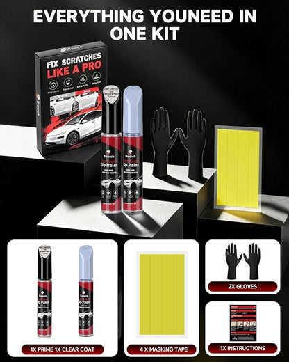 Blizzard Pearl Tricoat 070 for Toyota Touch Up Paint Kit[2K Clear Coat Included],Exact Color Match Touch Up Paint for Chip and Scratch Repair