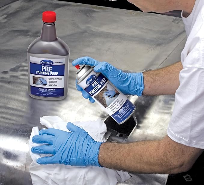 Eastwood Silicone Surface Preparation Wax Polish Grease Dirt Remover | Automotive Painting Pre-Prep Spray Solution | Easy to Use Spray On Application | 2 Pack