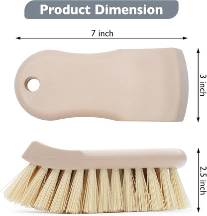 Nanoskin 6-Inch Heavy-Duty Professional Interior & Upholstery Cleaning Brush for Car Care - Durable Polypropylene Bristles for Auto Detailing, Grime Removal | Ergonomic Design for Hard-to-Reach Areas