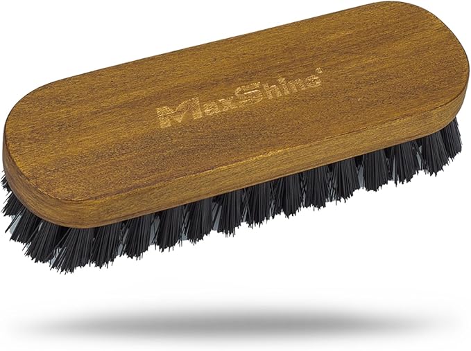 Maxshine Universal Leather & Upholstery Brush – Durable Nylon Bristles for Car Detailing – Ideal for Cleaning Seats, Carpets & Interior Surfaces – Gentle, Effective Detailing Tool