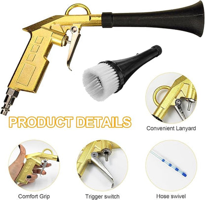 QZQUFJ Air Compressor for Car Detailing Detailing Tool, High Pressure Air Gun Dry Cleaning Tool Kit, Air Gun, Car Clean Gun, Cleaning Gun, for Car Dry Cleaning