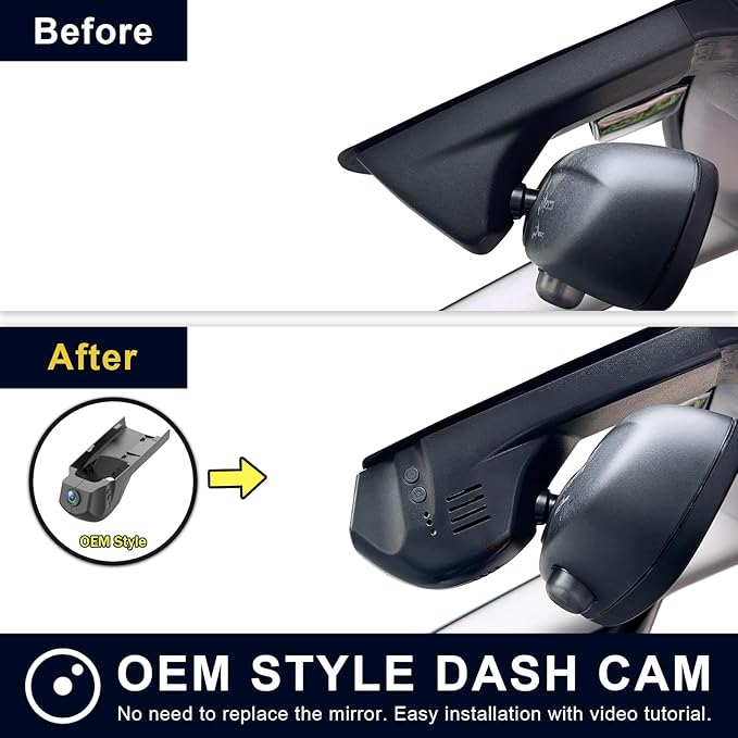 Mangoal 4K Dash Cam for BMW 3-Series Gen6 F30 F31 F34 F35 2012 2013 2014 2015 2016 2017 2018 Select 2019 M3 F80(Model A), OEM Style, 2160P UHD Video, WiFi & APP, GPS, 64GB Card