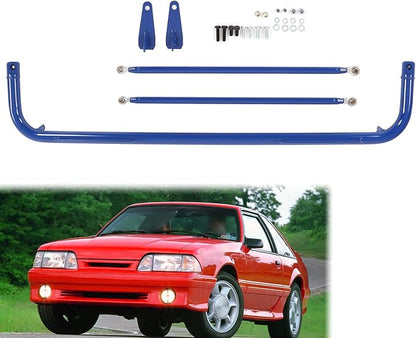 Brilluxa Harness Bar Kit, Racing Seat Belt Bar Chassis Roll Tie Rod Universal Stainless Steel Safety Harness Mounting Bar for Bucket Seat Belt Installation, Blue