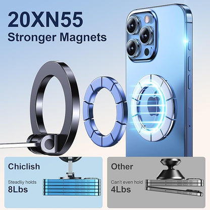 Car Phone Holder for Magsafe [2026 89+LBS Suction & 3700gf Magnetic] 360° Adjustable cell Phone Mount, Phone Holders for Your Car Dashboard & Windshield Shower & Wall Mounts for iPhone 17-12 Series