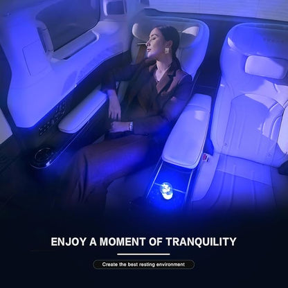 Mini USB Touch Control LED Ambient Light -4 Lighting Modes (Stable/dimmable SOS, Slow Flash, Breathing) Suitable for car interiors, Homes, Camping, and Party Decorations (Blue)