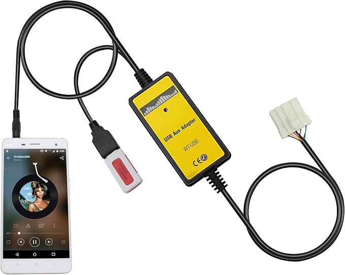 Factory Radio Upgrade Car Audio Input, USB AUX Adapter CD Changer for Mazda 3 2004-2008, Mazda 6 2002-2009, Mazda 5 2005-2009, Miata 2003-2008, MPV 2007-2008, CX7 2007-2008, RX-8 2004-2008