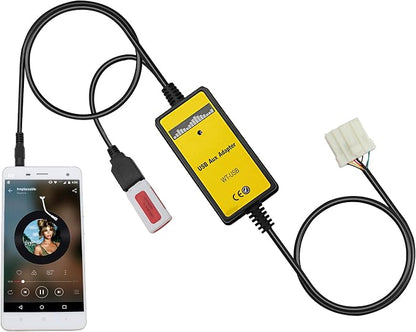 Factory Radio Upgrade Car Audio Input, USB AUX Adapter CD Changer for Mazda 3 2004-2008, Mazda 6 2002-2009, Mazda 5 2005-2009, Miata 2003-2008, MPV 2007-2008, CX7 2007-2008, RX-8 2004-2008