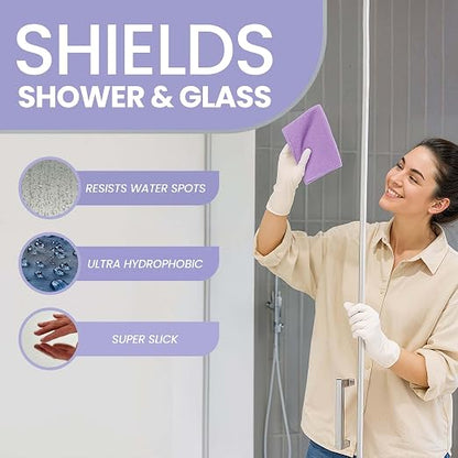 Fixture Shield Home Ceramic Coating Spray - SiO₂ Hydrophobic Protection for Kitchen & Bathrooms + Stainless Steel | Repels Fingerprints, Stains & Hard Water | Extra Strength Formula | Made in USA