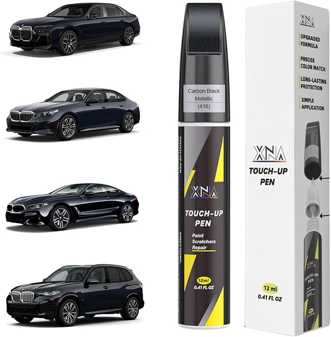 XNA Carbon Black Metallic(416) for BMW Touch Up Paint, Car Scratch Remover for Nicks and Chips Repair, 2-In-1 Quick & Easy Fix Car Scratch Repair Kit with Exact Color-Matched