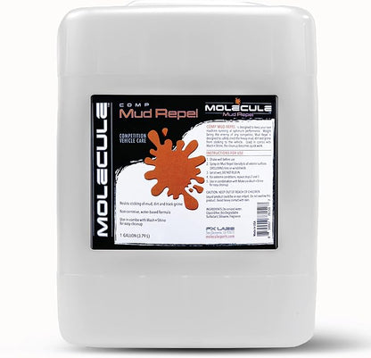 Molecule Mud Repel | Premium Vehicle Care | Pre-Treatment for Off-Road, ATV & UTV Vehicles | Keeps Mud from Sticking to Plastics, Metals, and Vinyl | Water-Based Formula for Easy Cleanups | 5 Gallons