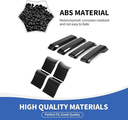 RAZPOY for F150 Inner Door Handles Covers & Door Handle Panel Trim Compatible with 2015-2020 Ford F150 Carbon Fiber Interior Accessories
