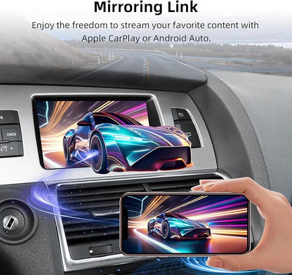 CarPlay Android Auto Adapter Decoder Retrofit Kit Fits Audi 2009-2015 A6 Q7 with MMI 3G System, Supports Wireless CarPlay&Android Auto/Voice Control/Mirror Link/Camera/USB Drive/Navigation etc