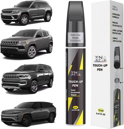 XNA Baltic Gray Metallic(PAS/WAS) for Jeep Touch Up Paint, Car Scratch Remover for Nicks and Chips Repair, 2-In-1 Quick & Easy Fix Car Scratch Repair Kit with Exact Color-Matched