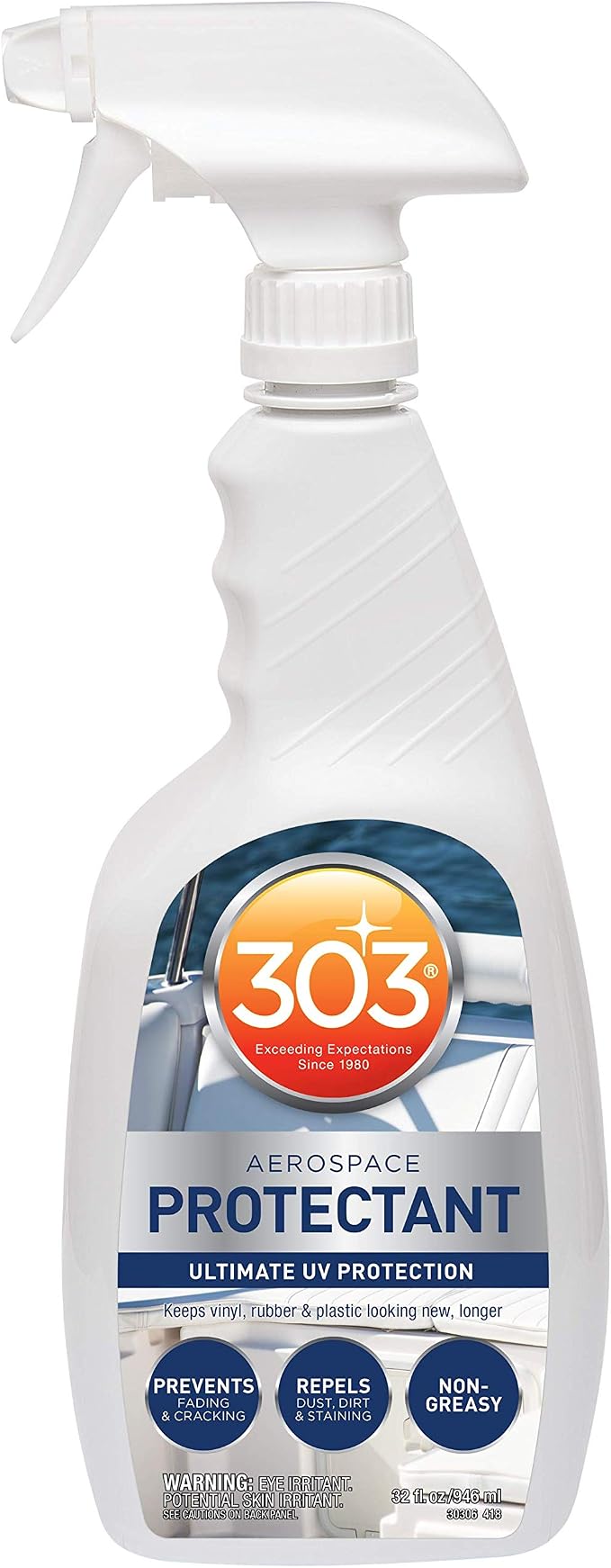 303 Products Aerospace Protectant Size: 32 Oz | Provides UV protection for marine vinyl and surfaces while helping prevent fading, cracking, and staining.