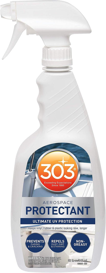 303 Products Aerospace Protectant Size: 32 Oz | Provides UV protection for marine vinyl and surfaces while helping prevent fading, cracking, and staining.