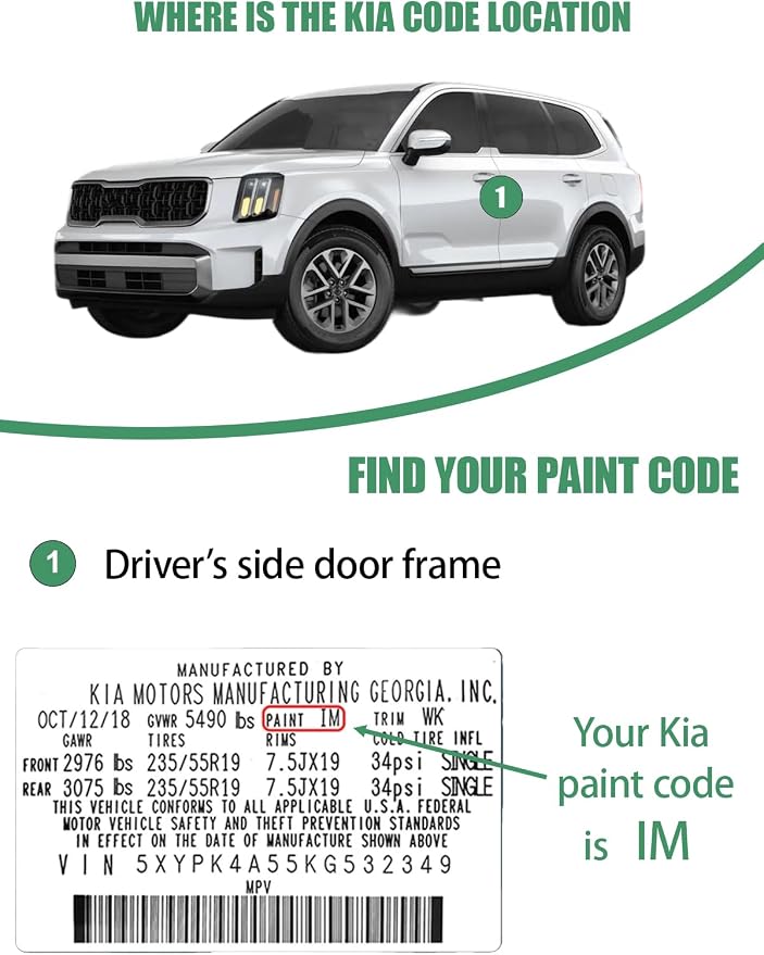 KDG/KDT Gravity Gray Touch Up Paint for Kia, Color Accurate Car Paint Scratch Repair Pen, Quick & Easy Fix Automotive Chips and Nicks