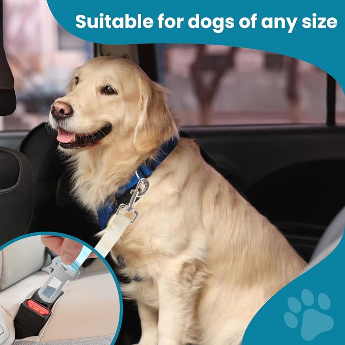 Adjustable pet cat and Dog car seat Belt，The Lanyard is Flexible and Adjustable from 20 to 33 inches (whelks)