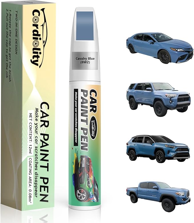 Cavalry Blue(8W2) Touch Up Paint Pen for Toyota,Car Paint Scratch Repair Pen Quick and Easy Fix Auto Paint Scratch