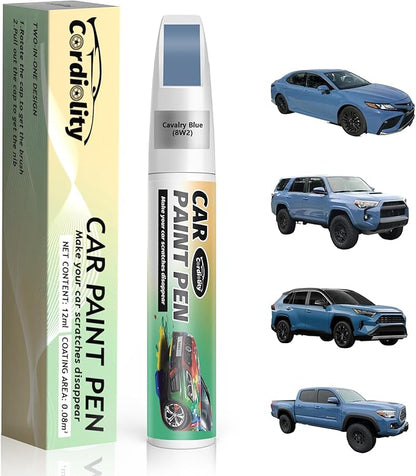 Cavalry Blue(8W2) Touch Up Paint Pen for Toyota,Car Paint Scratch Repair Pen Quick and Easy Fix Auto Paint Scratch