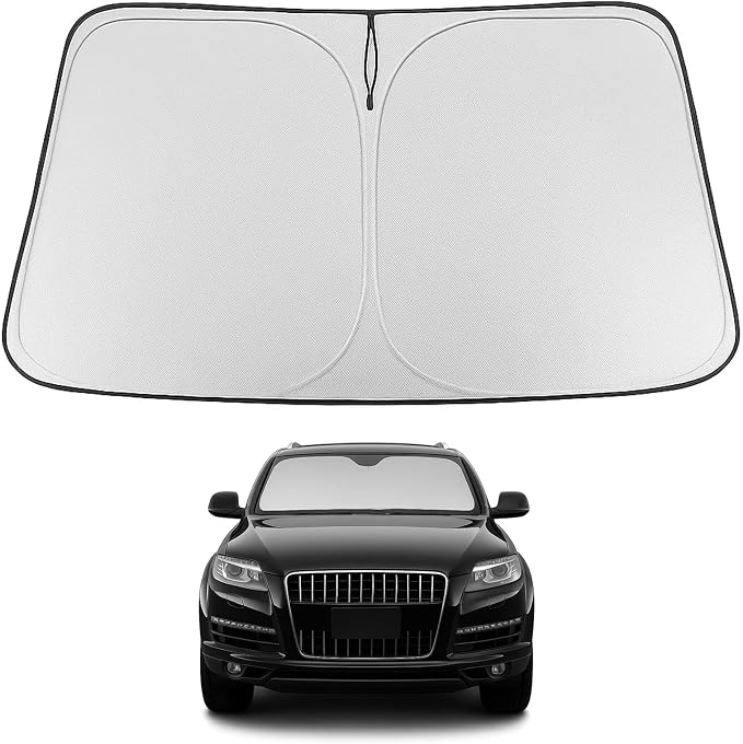 Proadsy 2026 Upgrade Front Windshield Sun Shade Foldable Sunshade Protector Custom Fit 2007-2015 Audi Q7 Accessories