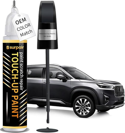 Meteorite Gray Metallic NH-904M Touch up Paint for Honda OEM Color Match Car Scratch Repair Kit for Nicks & Chips Scratches Quick & Easy Paint Fix 2-In-1 Car Scratch Remover Pen
