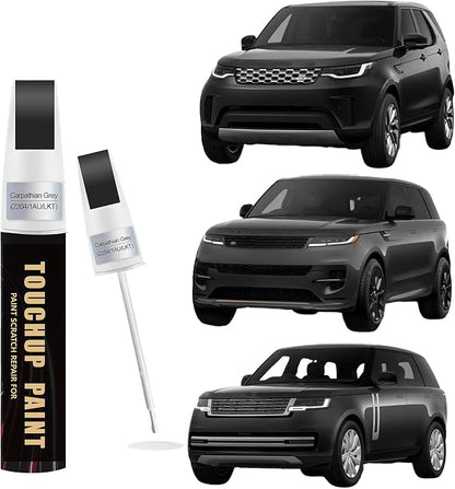 Carpathian Grey(2204/1AU/LKT) Car Paint Touch Up Pen Compatible with Landrover, 2-In-1 Color Accurate Touch Up Car Scratch Repair Paint Match Landrover Series Automotive Scratch Remover for Nicks & Chips Repair