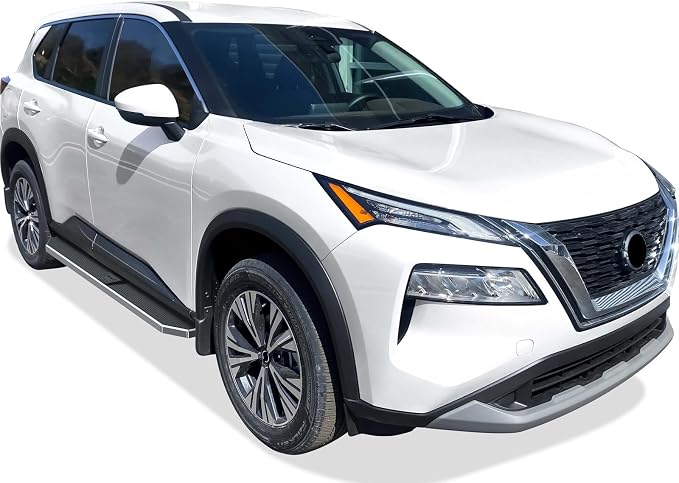 APS 6in 304 Stainless Steel (Polished Flat Style) Running Boards Side Bars Side Steps Compatible with Nissan Rogue 2021-2026 (Exclude Models with Ground Lighting System)