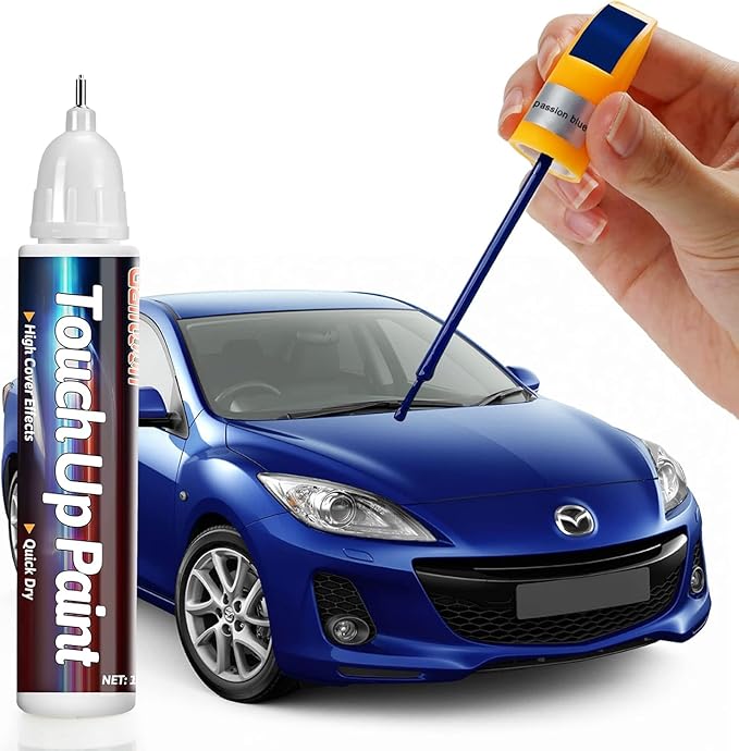 Touch Up Paint Pen for Cars, Car Paint Scratch Repair, 2-In-1 Car Touch Up Paint Fill Paint Pen, Quick & Easy Solution to Repair Minor Automotive Scratches 0.8 fl oz (Blue)