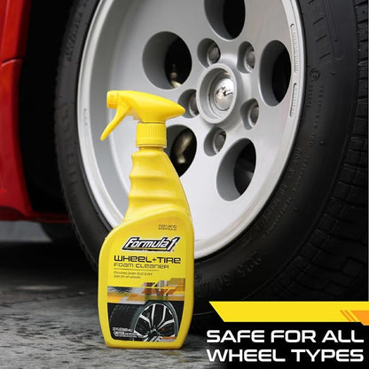 Formula 1 Wheel & Tire Cleaner - Removes Brake Dust and Dirt, Quickly Shines Rims & Tires, Safe for All Cars, Trucks, and Motorcycles (23 oz)