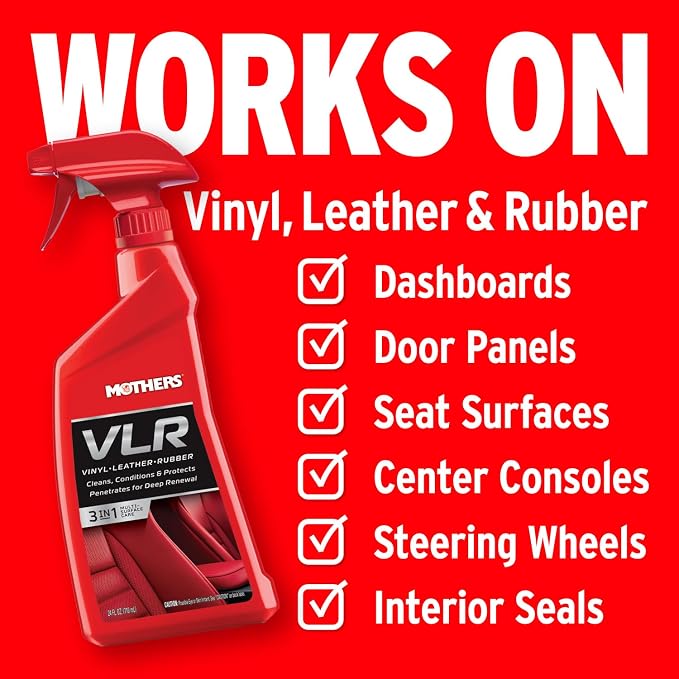 Mothers VLR Vinyl-Leather-Rubber Care, 1 gal. — Cleans, Conditions & Protects In One Step – pH Balanced Formula with Neatsfoot Oil & Lanolin To Protect Against Drying, Fading & Cracking (06522)