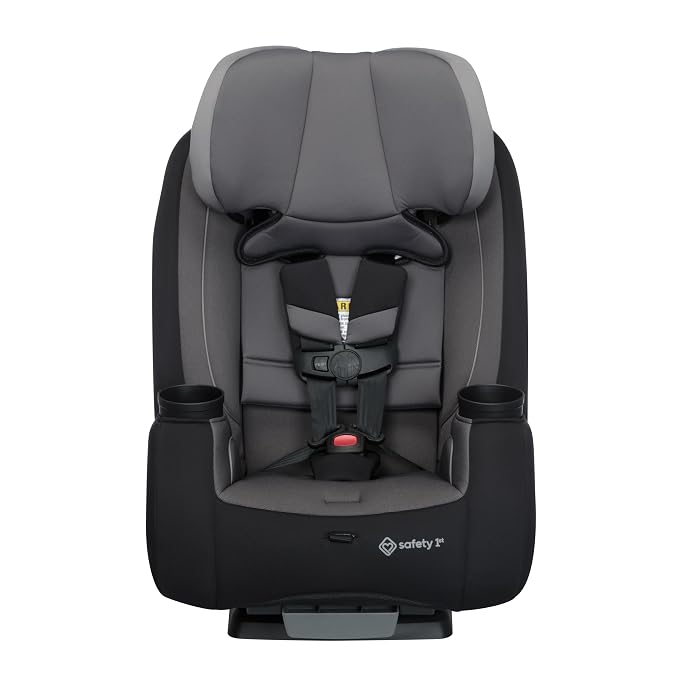 Safety 1st TriMate 3-in-1 Convertible Car Seat, Slim Fit, Infant to Big Kid Car Seat, Easy-Install Harness, Machine-Washable Cover, Dishwasher-Safe Cup Holders, 5-100 lbs, Sharkskin