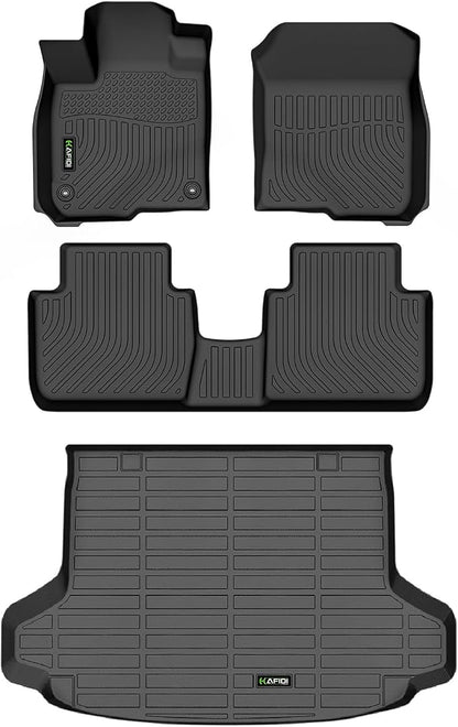 All Weather Car Floor Mats & Cargo Liner for Honda HR-V 2023 2024 2025 2026 2027/HR-V Hybrid 2023 2024 2025 2026 2027 Custom Fit Full Set Accessories - Black
