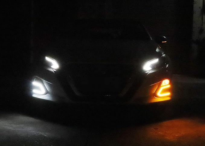 iJDMTOY OEM-Fit Switchback LED Daytime Running Light Kit Compatible With 2019-2022 Nissan Altima, White/Amber LED DRL & Turn Signal