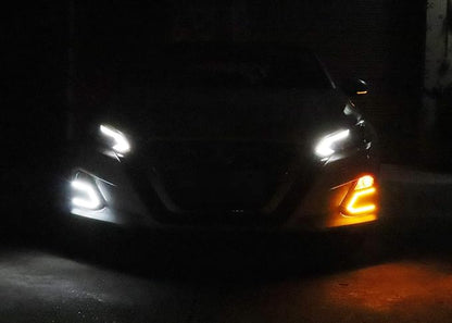 iJDMTOY OEM-Fit Switchback LED Daytime Running Light Kit Compatible With 2019-2022 Nissan Altima, White/Amber LED DRL & Turn Signal