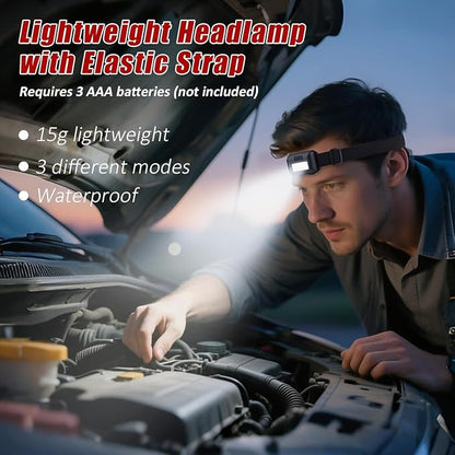Car Roadside Emergency Kit Automotive Car Safety Kits for Vehicles Women Men Teen Driver Must Haves Black