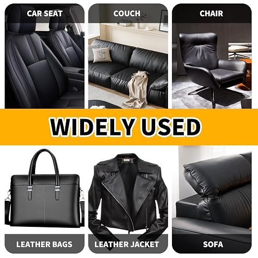 JuCheng Leather Repair Kit -Leather Repair Patch Self-Adhesive Waterproof Patch & Glue for Furniture, Car Seats, Sofa, Couch, Vinyl - Instant Fix for Tears & Scratches (Grey, 17X79 inch)