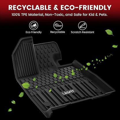 LASFIT Floor Mats&Trunk Mats for Toyota Sienna 7 Seats 2021-2025 2026 (not fit 25 26 Platinum) All Weather TPE Custom Fit Floor Liner for Sienna XLE/XSE/Limited/Edition 7 Passenger
