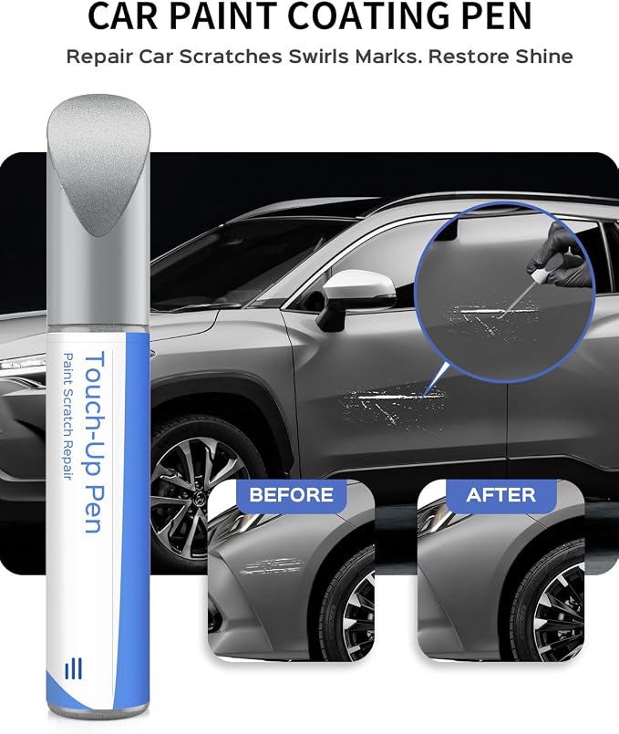 1F7 Classic Silver Metallic Touch Up Paint Compatible with Toyota Exact Match Chips and Nicks Touch Up