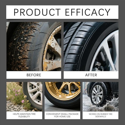 Tire Shine Spray - 100g Black Wax Protectant - Tire Coating For Car, Car Truck SUV Maintenance Detailing Trim Protection Garage