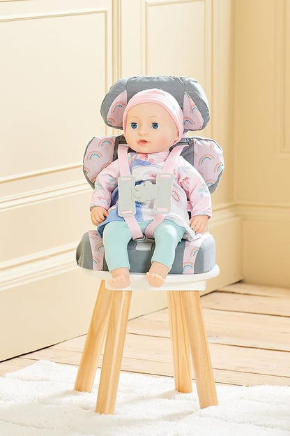 Casdon Grey Car Booster Seat. Dolls Car Booster Seat for Children Aged 3+. Suits Dolls Up to 35cm in Size
