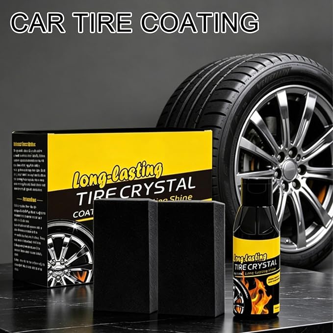 Tire Coating - 100ml Wheel Coating with Sponge | Quick Protective Long Lasting Tire Shine for SUV Looking Like New Truck Motorcycle Rv Long-Lasting Bright Luster Protection Blackening