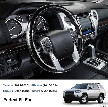 Fit for Toyota Steering Wheel Cover, Steering Wheel Cover for Tacoma(2012-2023) 4Runner(2010-2024) Tundra(2014-2021) Sequoia(2014-2022) Accessories (Matte Black)