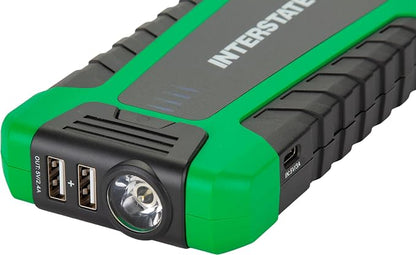 Interstate Batteries Jump Starter and Charger 12V 700A (8,000mAh, 8Ah) Portable LED Jumpstart Battery Power Pack for 12 Volt Automotives, USB Electronics (JMP0800)