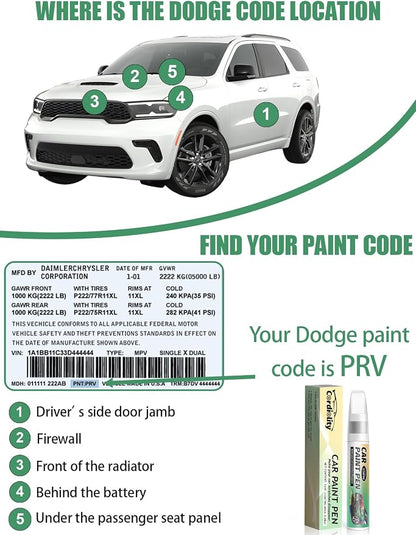 After Dark(PPS/LPS) Touch Up Paint Pen for Dodge,Car Paint Scratch Repair Pen Quick and Easy Fix Auto Paint Scratch